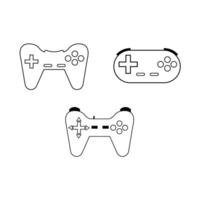 set of three gamepad controllers vector