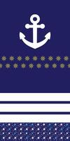 nautical anchor and stars on a blue background vector