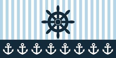 ship rudder pattern design vector