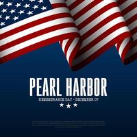 National Pearl Harbor Remembrance Day December 7 background Illustration vector