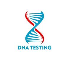 Dna helix icon, science research, gene technology vector