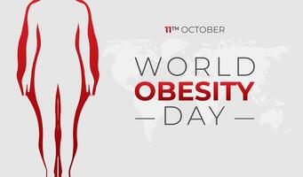 World Obesity Day Background Illustration Banner vector