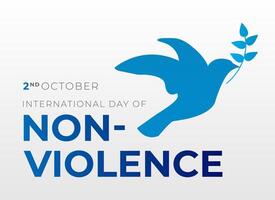 internacional día de no violencia antecedentes ilustración con paloma vector