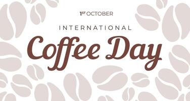 internacional café día antecedentes ilustración vector