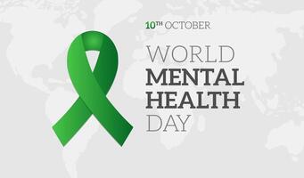 World Mental Health Day Background Illustration Banner vector