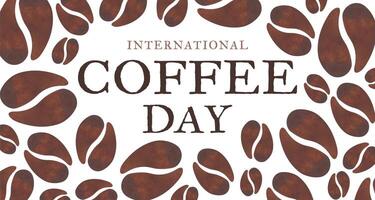 International Coffee Day Background Illustration vector