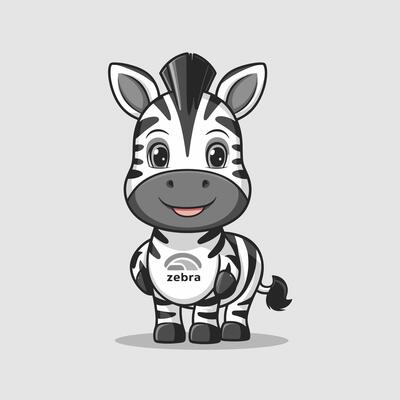 zebra black and white illustration