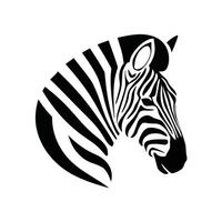 zebra black and white illustration vector