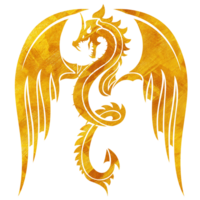 Gold Drachen Illustration png