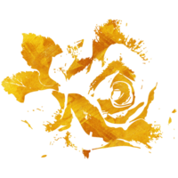 Gold Floral and leave Illustration png