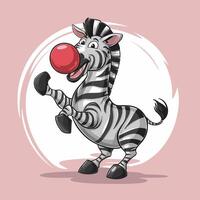 zebra black and white illustration vector