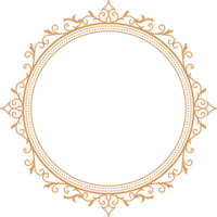 Circle Vintage Frame Round Flourish Border label png