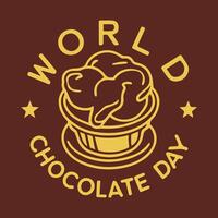 mundo chocolate día ilustración. adecuado para saludo tarjeta póster y bandera vector