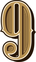 occidental alfabeto letras Clásico números diseño png