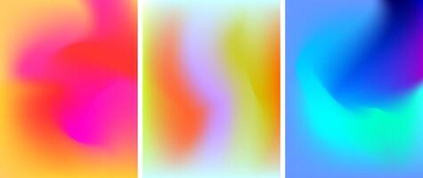 Set of fluid gradient mesh background vector