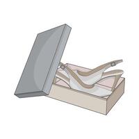 illustration of high heels box vector
