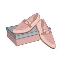 ilustración de Zapatos caja vector