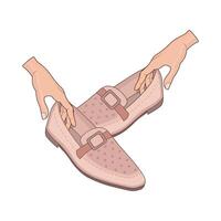 illustration of women shoes vector