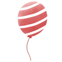 röd ballong vattenfärg png