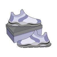 illustration of shoes box vector