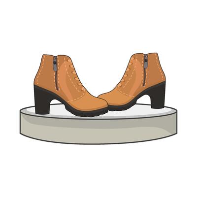illustration of women boot