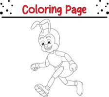 ant coloring page. Bugs and insect coloring book for children vector