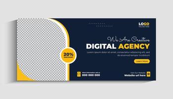 Digital Marketing Agency Social Media Cover and Web Banner Template vector