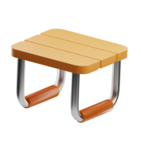 Folding Table camping illustration 3d png