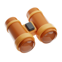 Binoculars camping illustration 3d png