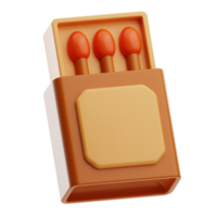 Match Box camping illustration 3d png