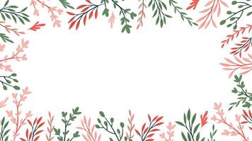 Abstract flower background design floral border frame vector