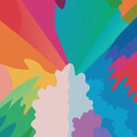 Colorful abstract background with dynamic shapes vector