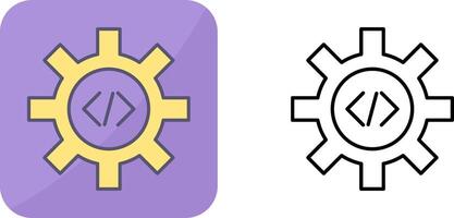 Unique Code Optimization Icon Design vector