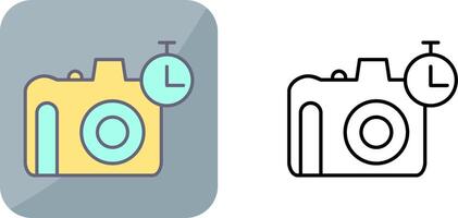 Unique Timer on Camera Icon Design vector