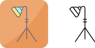 Unique Light Stand Icon Design vector