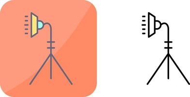 Unique Light Stand Icon Design vector