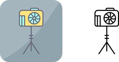Unique Camera Stand Icon Design vector
