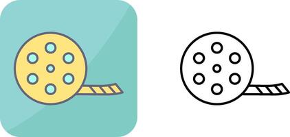 Unique Film Reel Icon Design vector