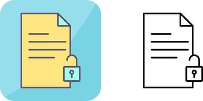 Unlock Documents Icon Design vector