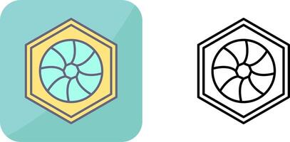 Unique Hexagonal Diaphram Icon Design vector