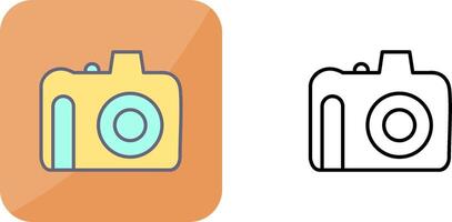 Unique DSLR Camera Icon Design vector