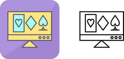 Online Gambling Icon Design vector