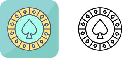 Spade Chip Icon Design vector