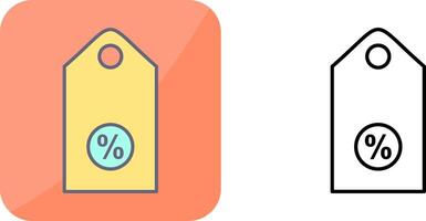 Unique Discount Tag II Icon Design vector