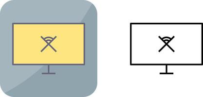 Unique Disconnected Network Icon Design vector