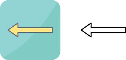 Unique Left Arrow Icon Design vector