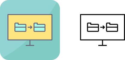 Unique File Sharing Icon Design vector