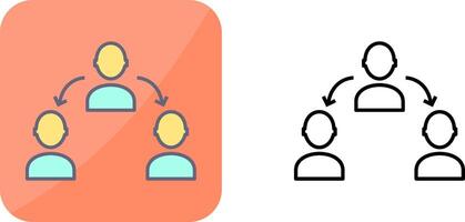 Unique Connected Profiles Icon Design vector