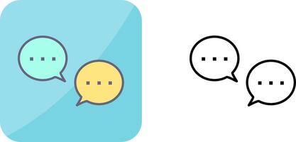 Unique Conversation Bubbles Icon Design vector