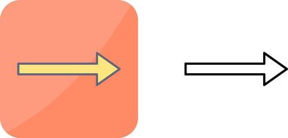 único Derecha flecha icono diseño vector